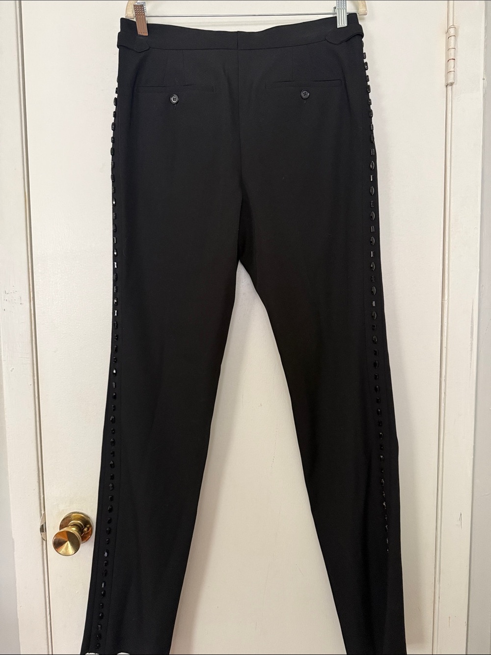 NWT $1550 Burberry Men’s Embellished Wool Pants 33 US ( 48 Eu ) Italy - Picture 3 of 9